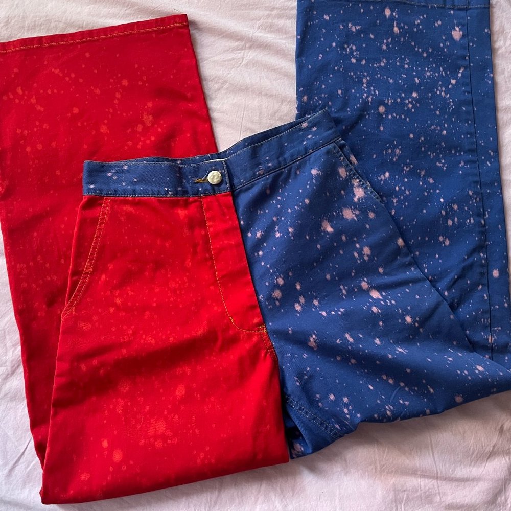 Rachel Comey Two Tone Splatter Printed Chinos